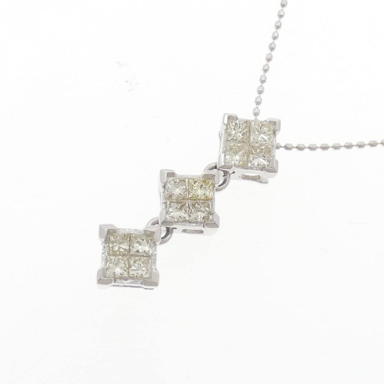 K18WG ダイヤモンド ネックレス 0.50CT