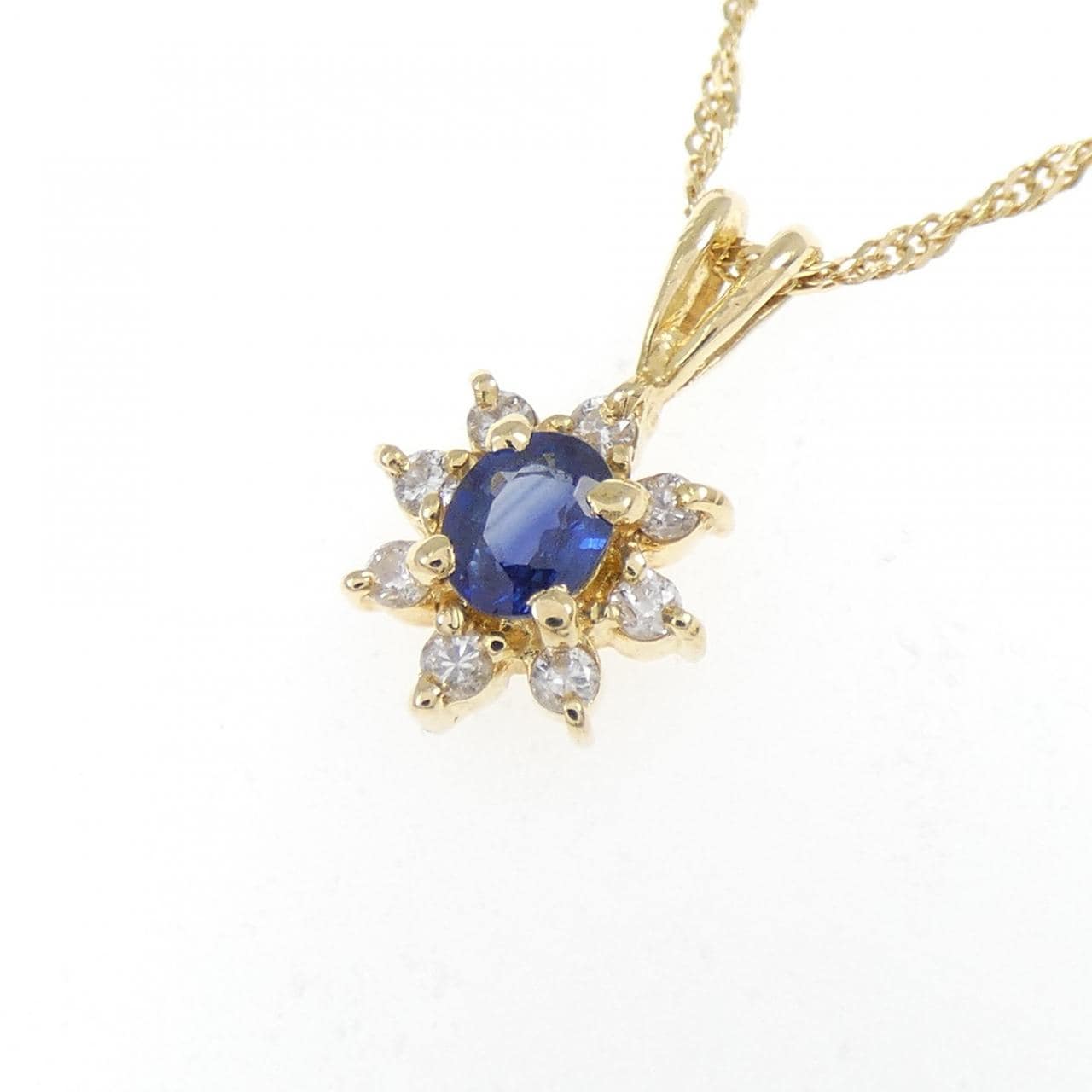 K18YG サファイヤ ネックレス