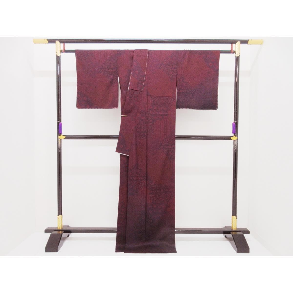 【新品】単衣　紋紗織訪問着　友禅加工ボカシ染