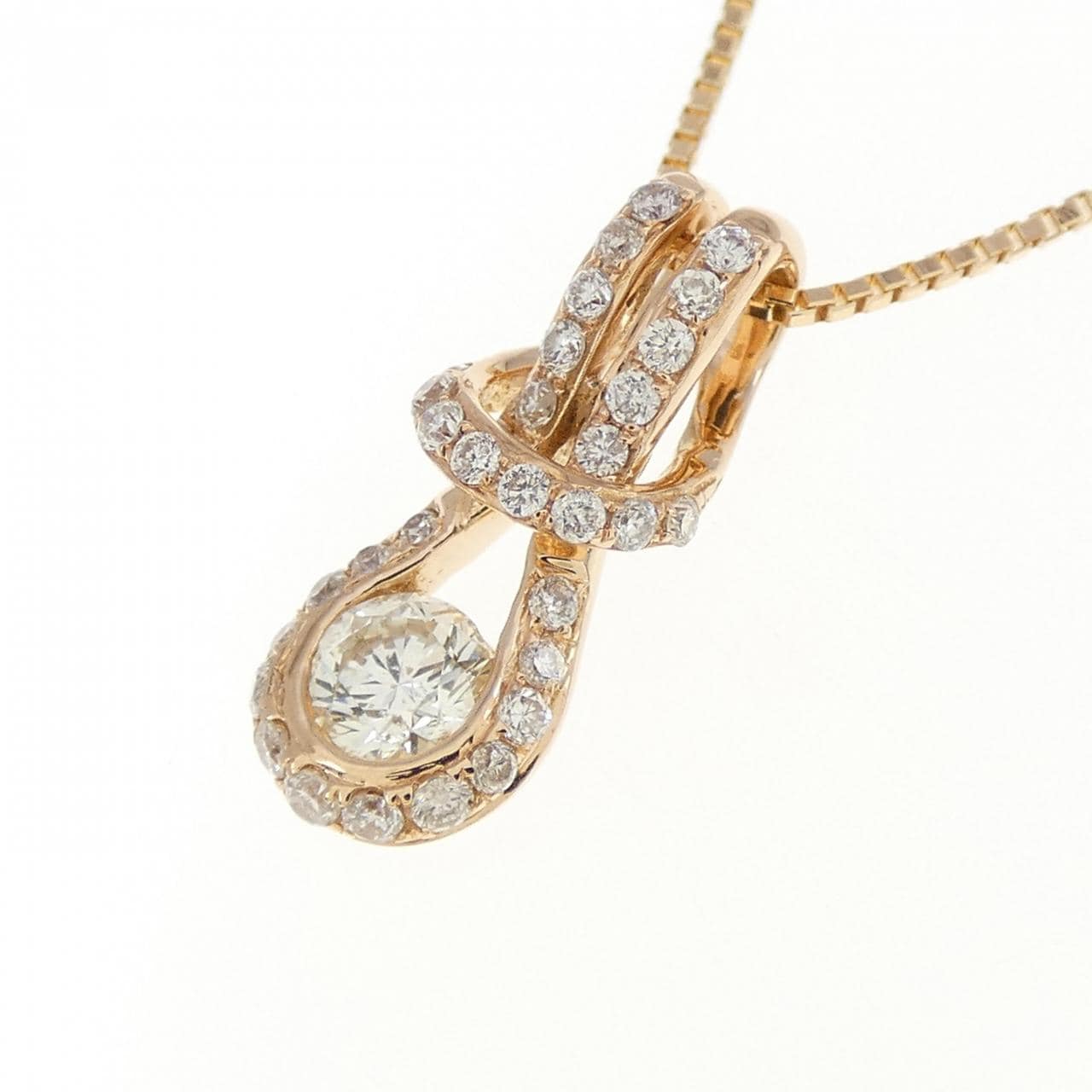 K18PG ダイヤモンド ネックレス 0.18CT
