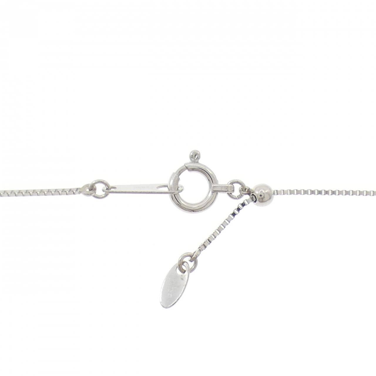 PT900/K18YG/PT850 ホースシュー ダイヤモンド ネックレス 0.40CT