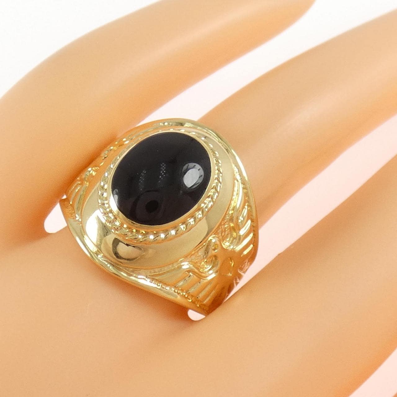 K18YG オニキス リング