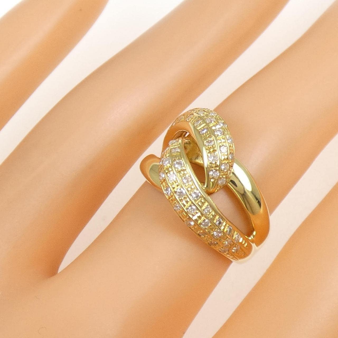 K18YG ダイヤモンド リング 0.37CT