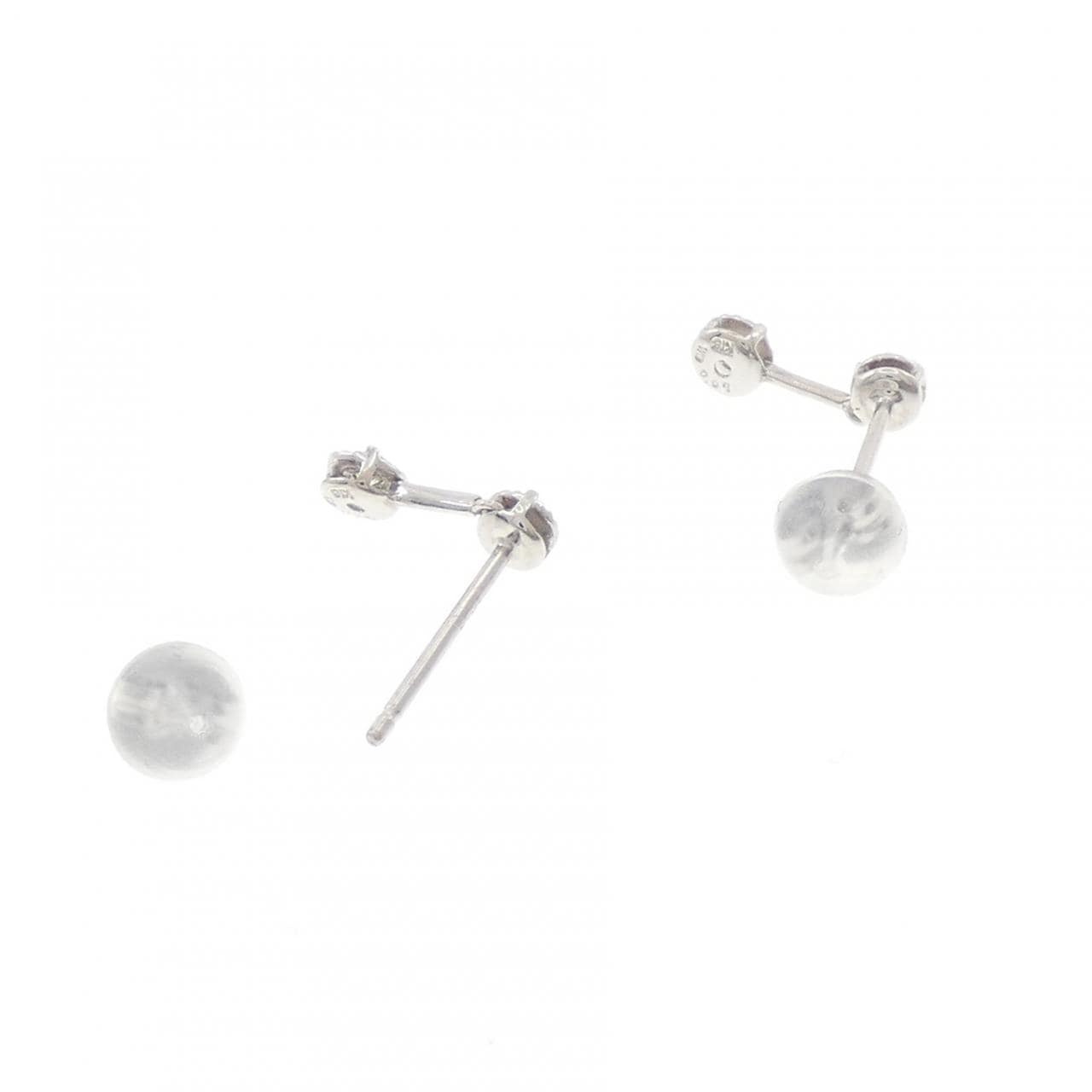 K18WG ダイヤモンド ピアス 0.14CT