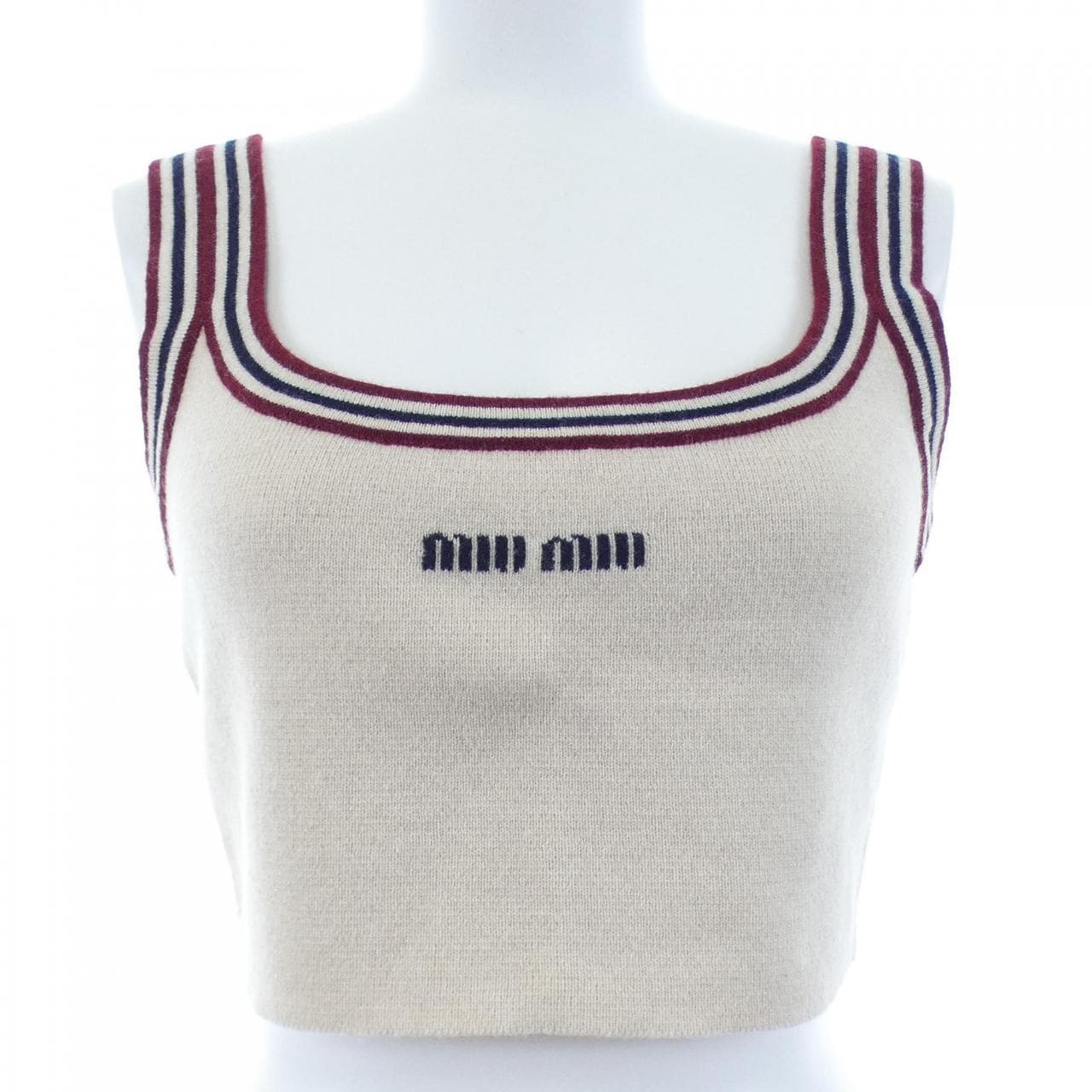 ミュウミュウ MIU MIU MIU MIU ロゴ MMV151 SOOO 138P タンクトップ