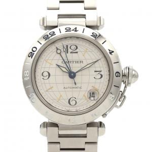 カルティエ パシャC GMT W31029M7 SS 自動巻