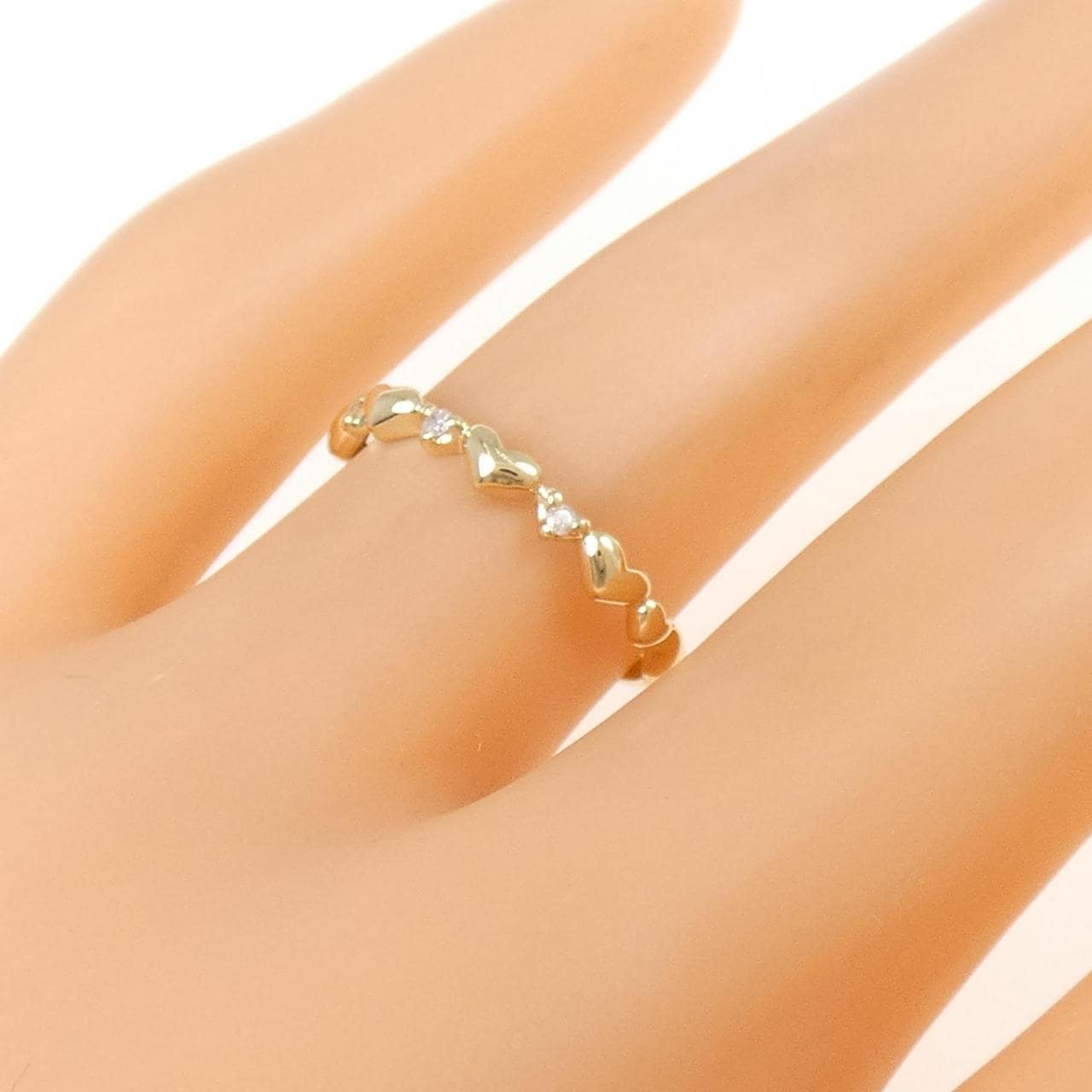 K10YG heart Diamond ring