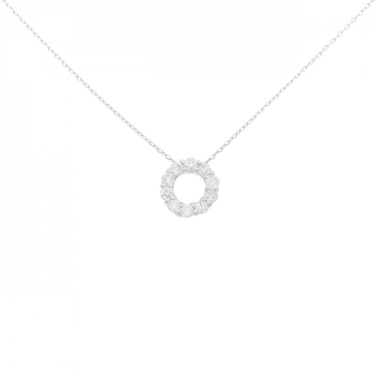 K18WG ダイヤモンド ネックレス 0.30CT