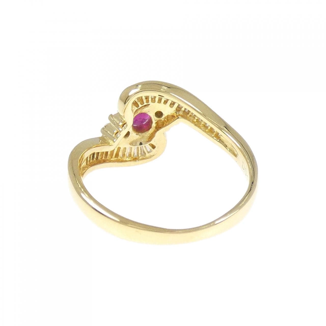 K18YG ruby ring