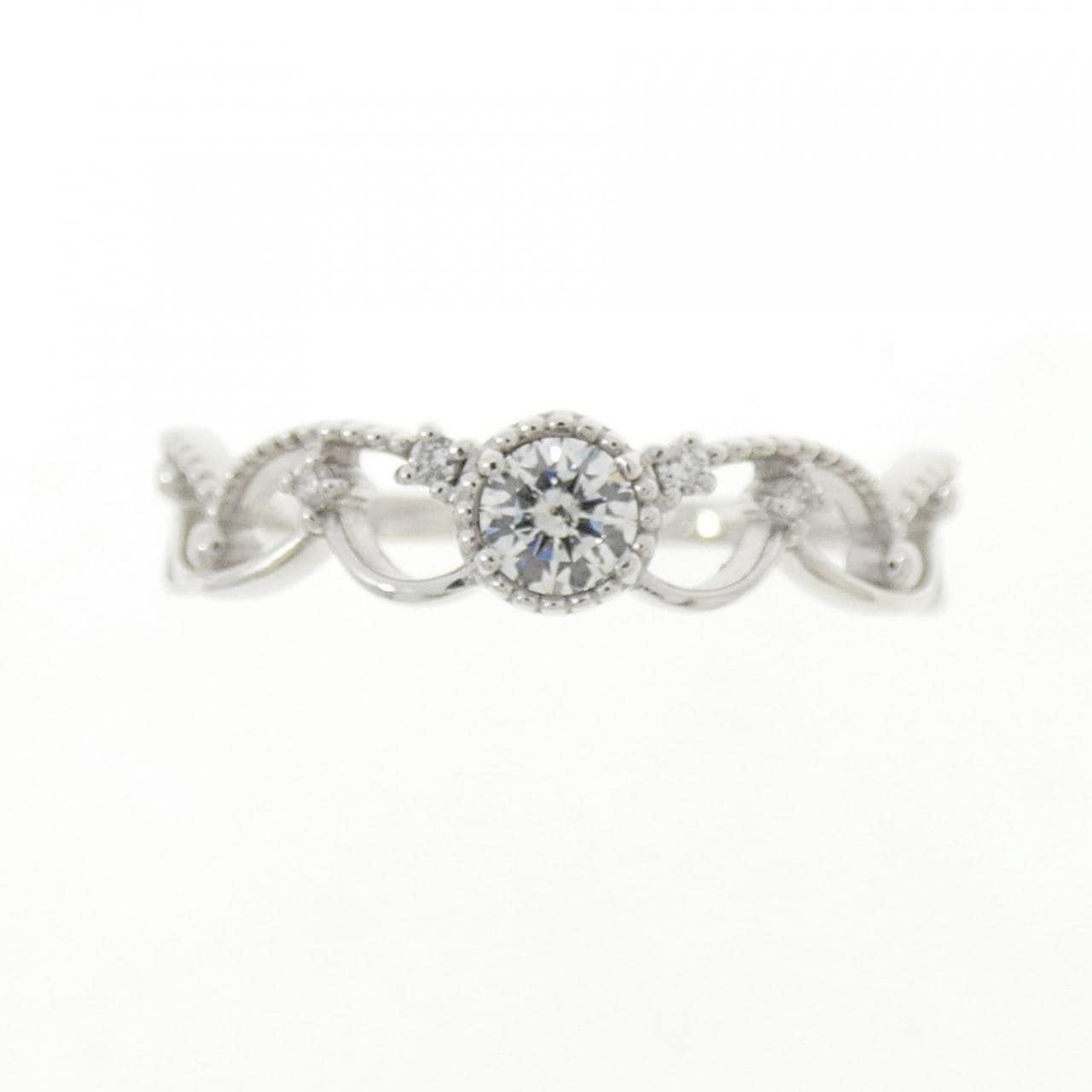 K18WG ダイヤモンド リング 0.17CT