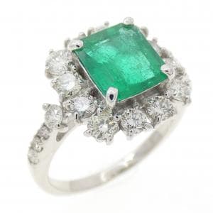 PT950 エメラルド リング 1.36CT コロンビア産
