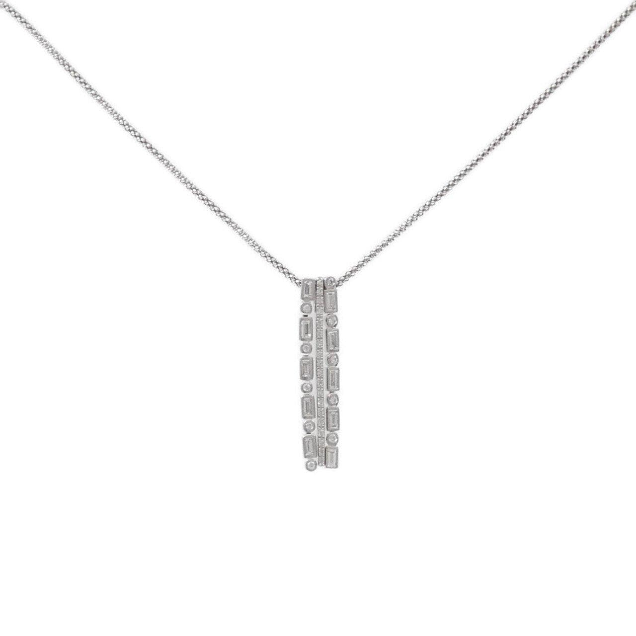 K18WG 2WAY ダイヤモンド ネックレス 0.43CT