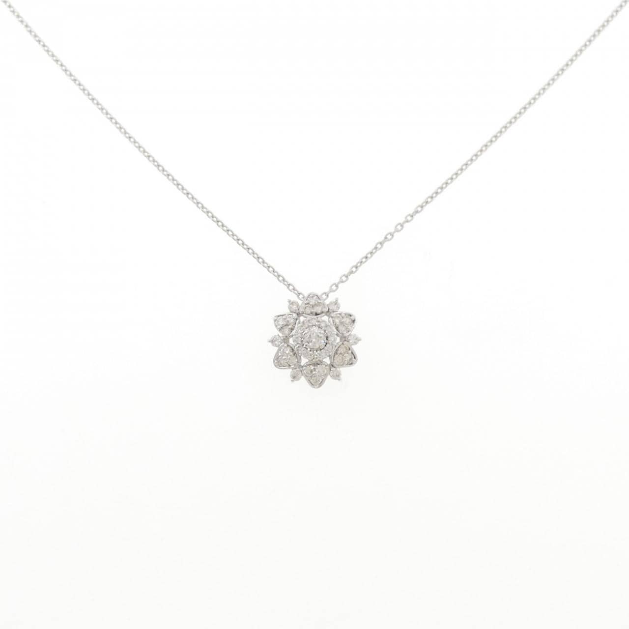K18WG ダイヤモンド ネックレス 0.50CT