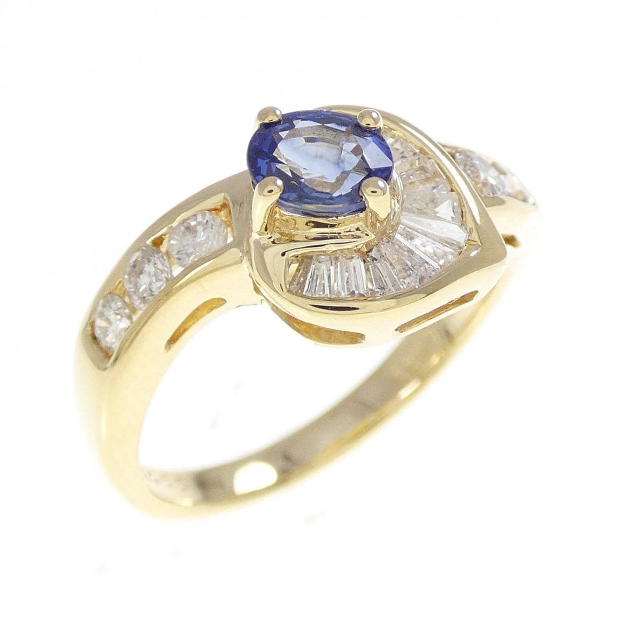 K18YG サファイヤ リング 0.55CT