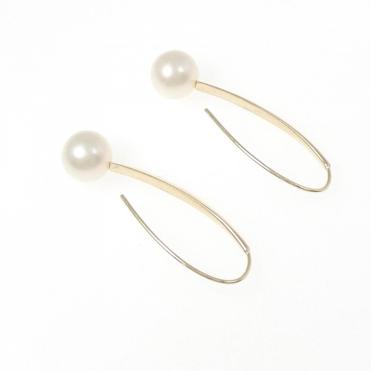 K10YG 淡水パール ピアス 7.5mm