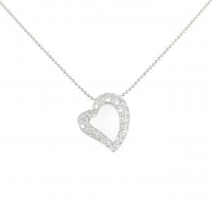 PT900/PT850 ハート ダイヤモンド ネックレス 0.50CT