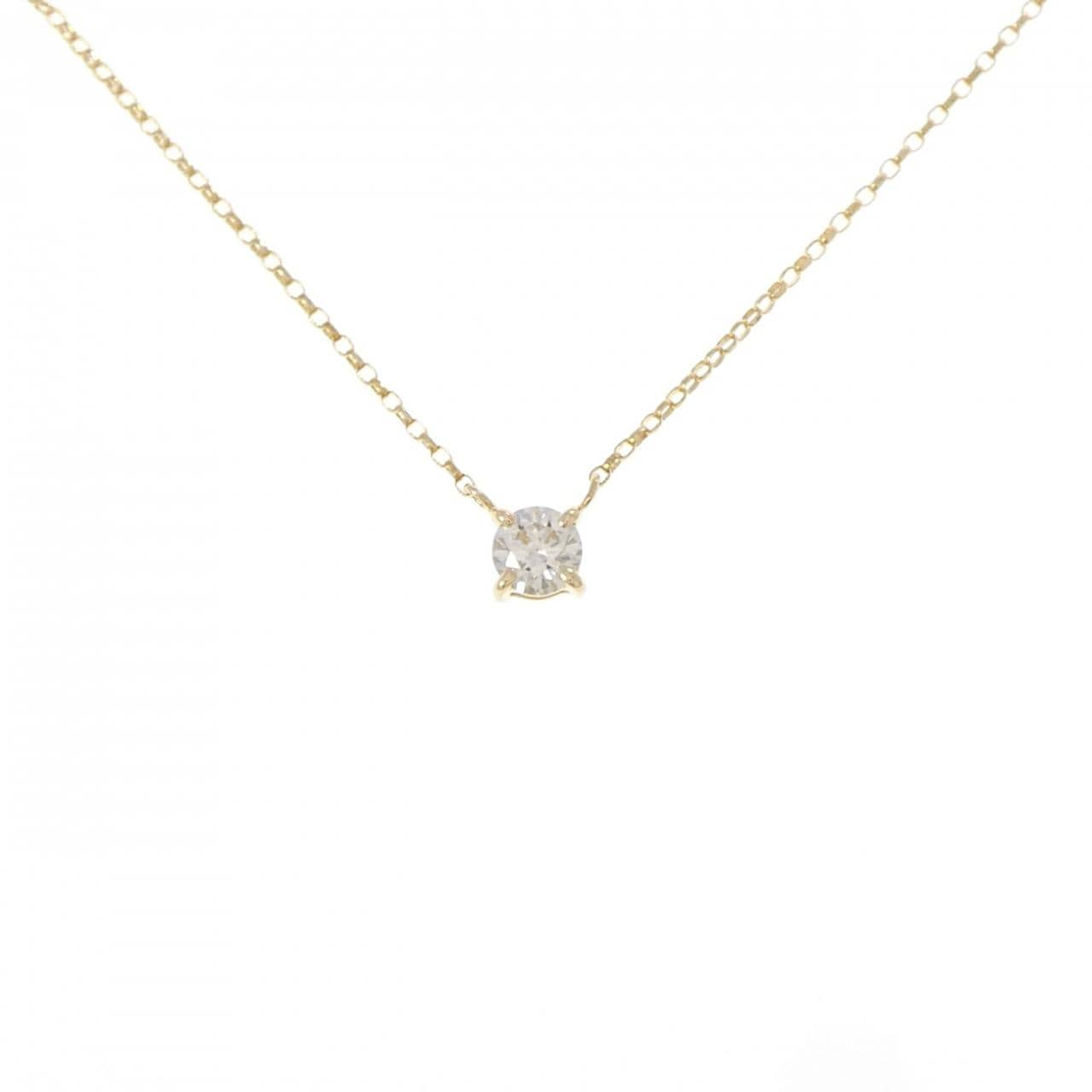 K18YG ソリティア ダイヤモンド ネックレス 0.20CT
