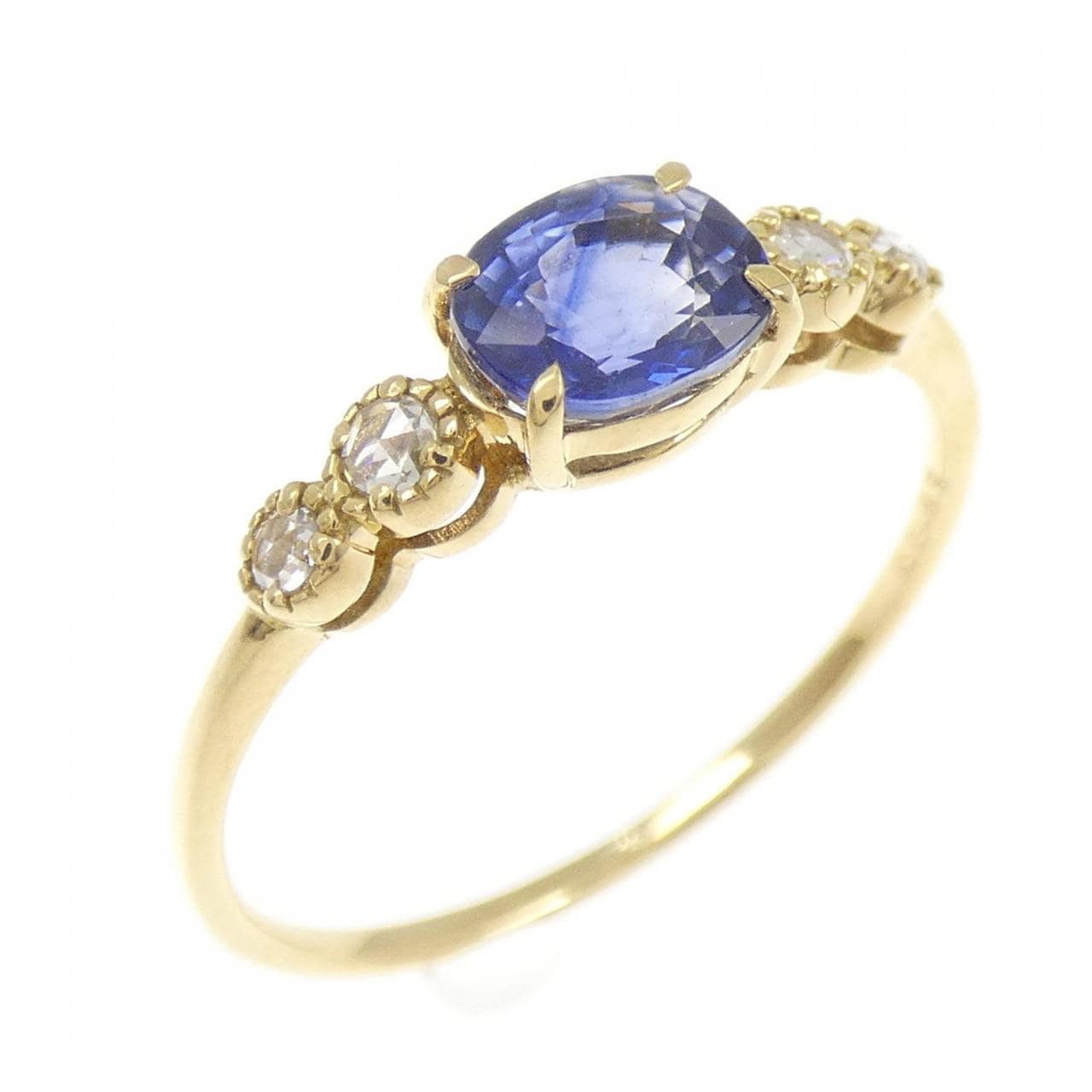 K18YG サファイヤ リング 0.74CT