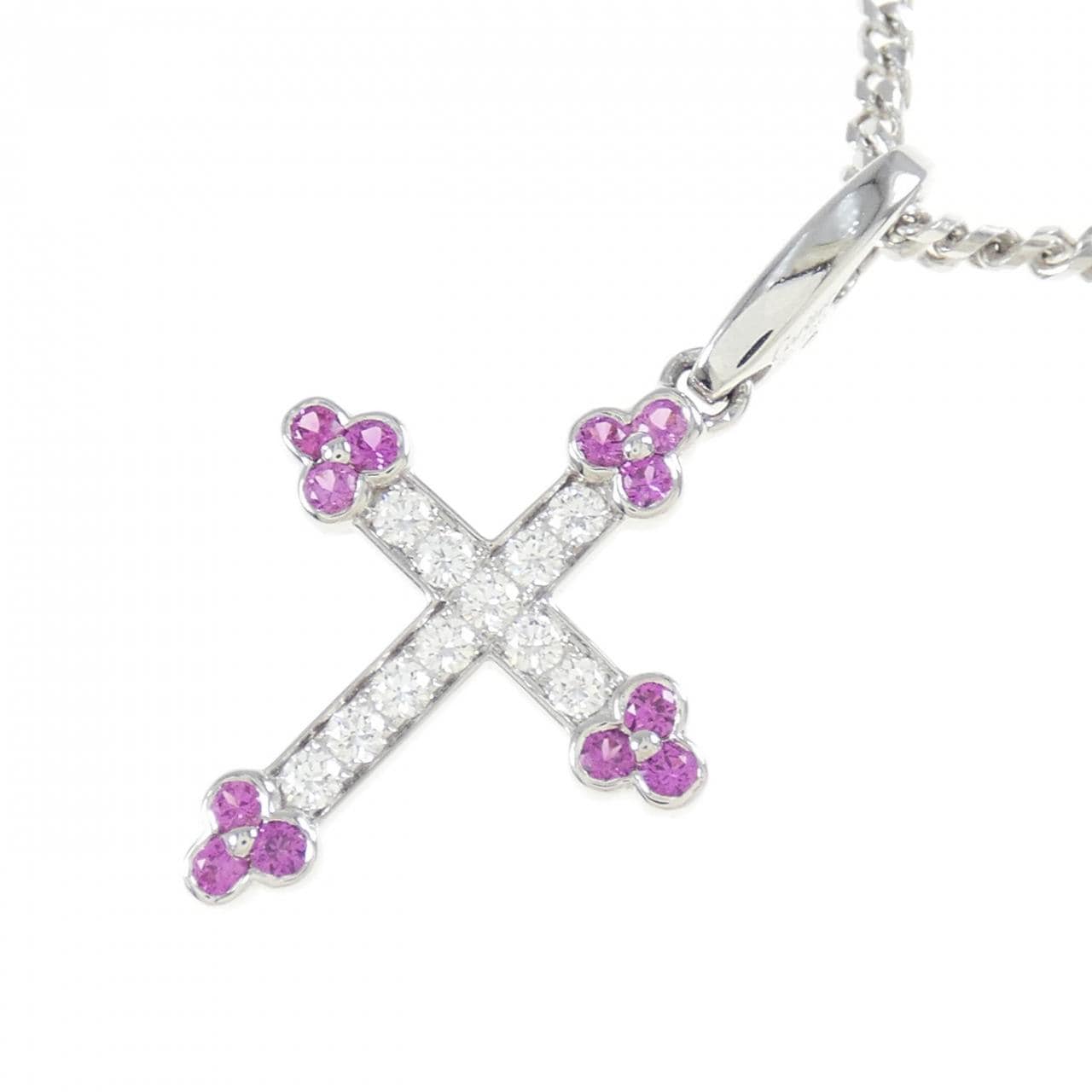 Cartier sapphire cross necklace
