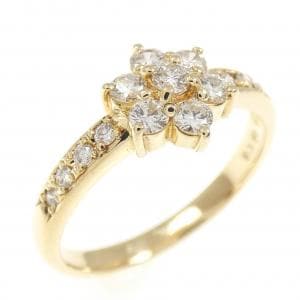 タサキ フラワー ダイヤモンド リング 0.34CT