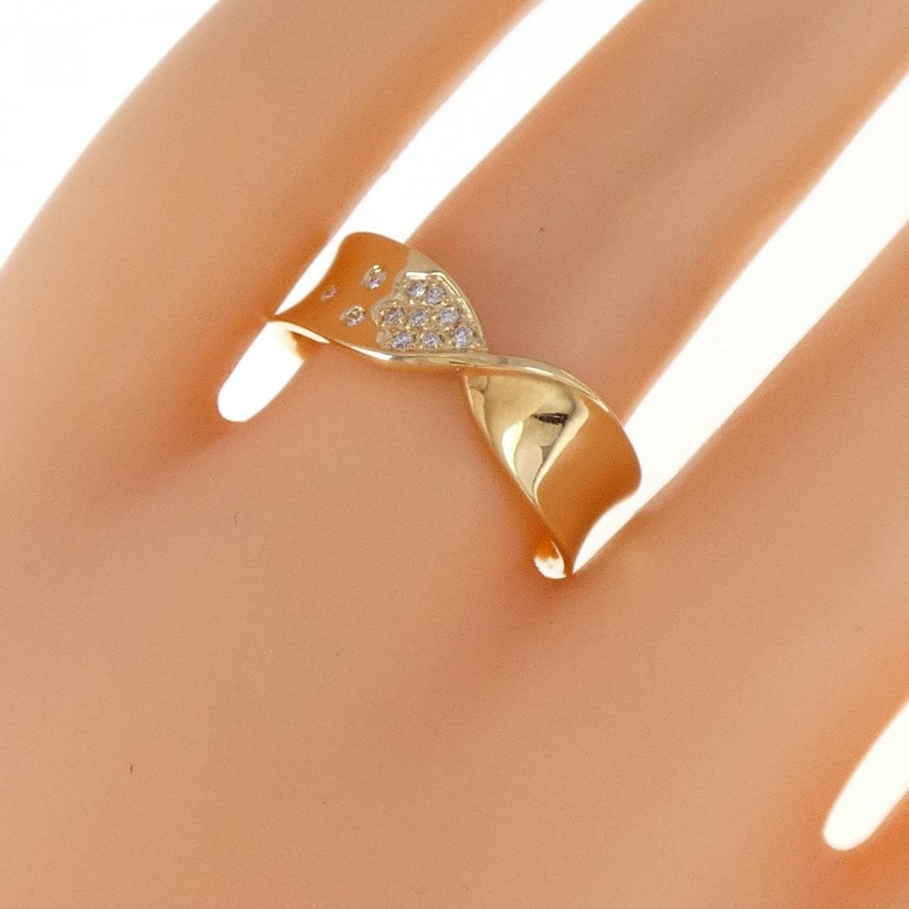 K18YG ダイヤモンド リング 0.06CT