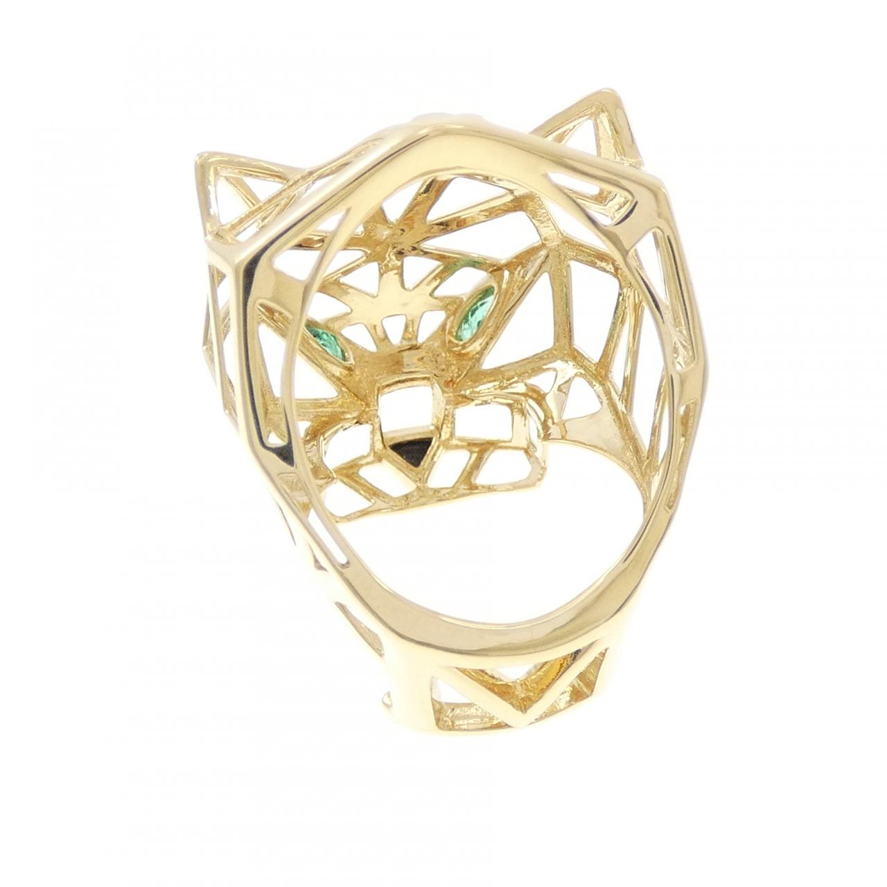 K18YG エメラルド リング 0.38CT