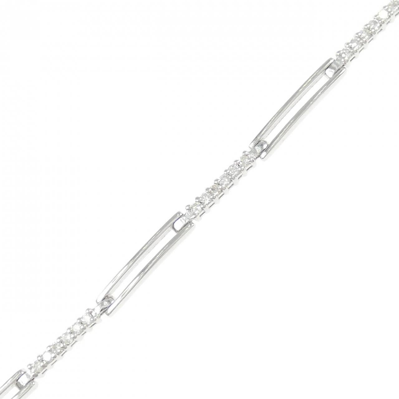 K18WG ダイヤモンド ブレスレット 0.30CT