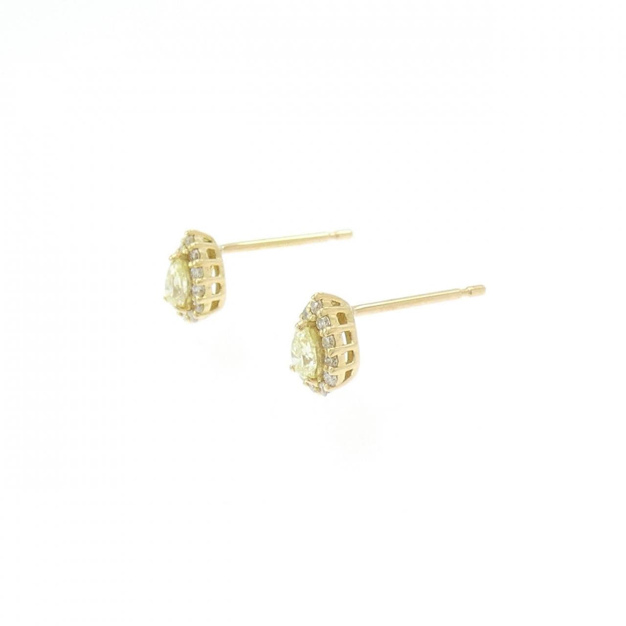 【新品】K18YG ダイヤモンド ピアス 0.24CT