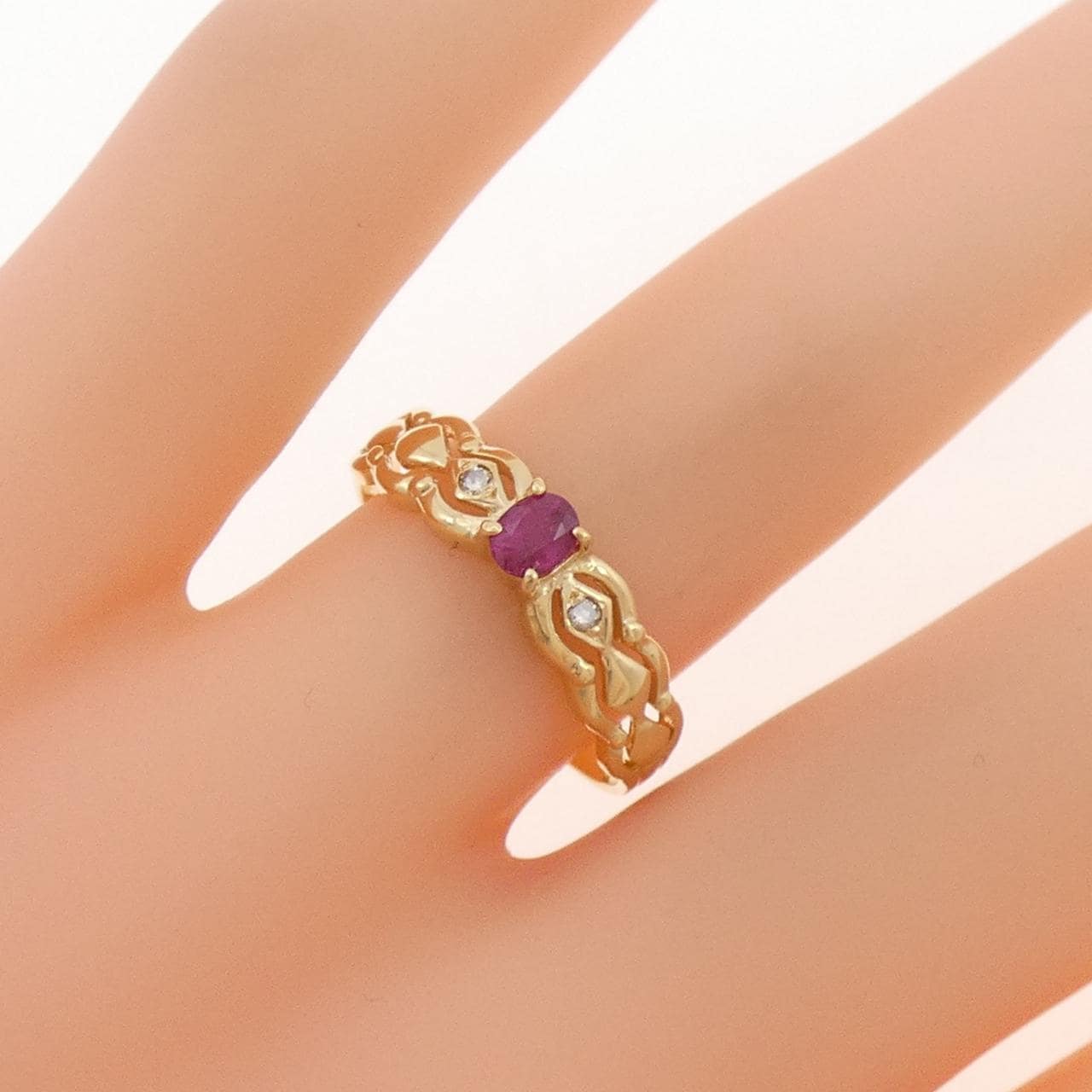 K18YG ルビー リング