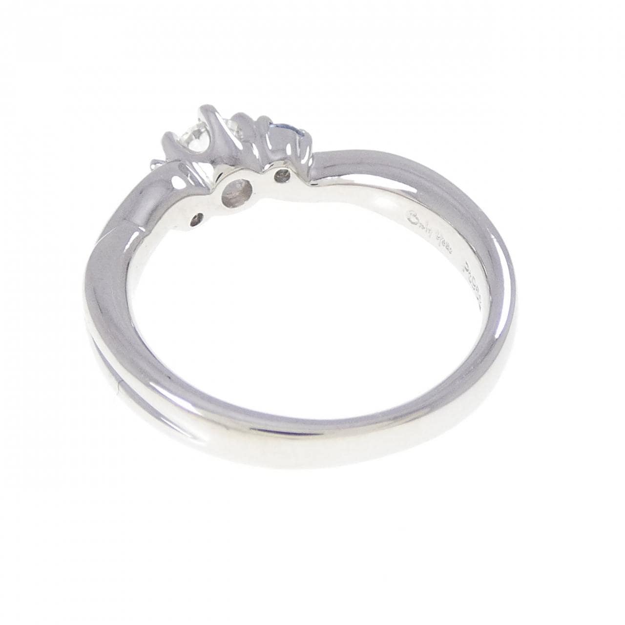 PT950 アクアマリン リング 0.06CT