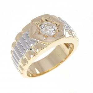 K18YG/PT900 ダイヤモンド リング 0.69CT