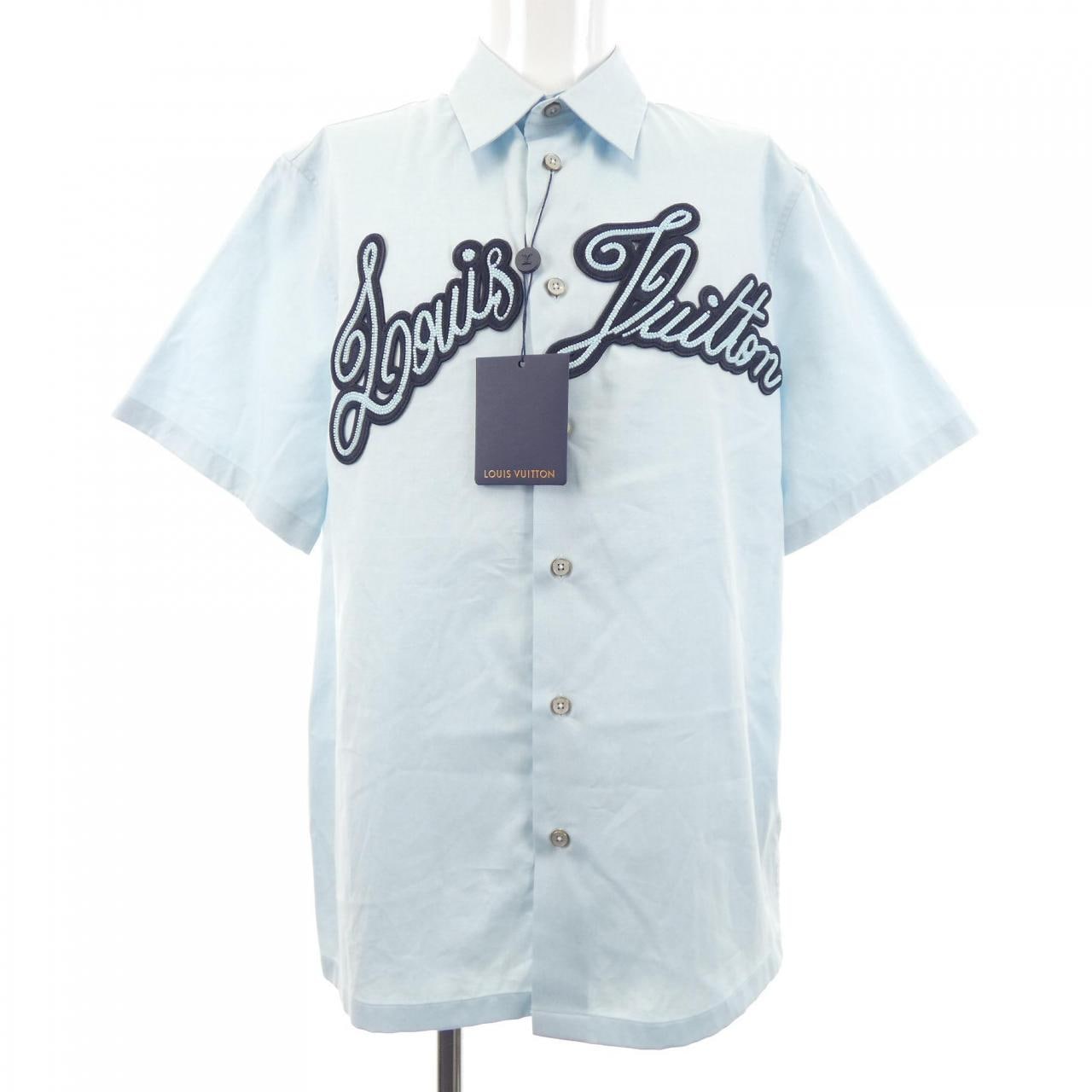 ルイヴィトン LOUIS VUITTON エンブロイダードショートスリーブコットンシャツ HRS14WJXU S／Sシャツ