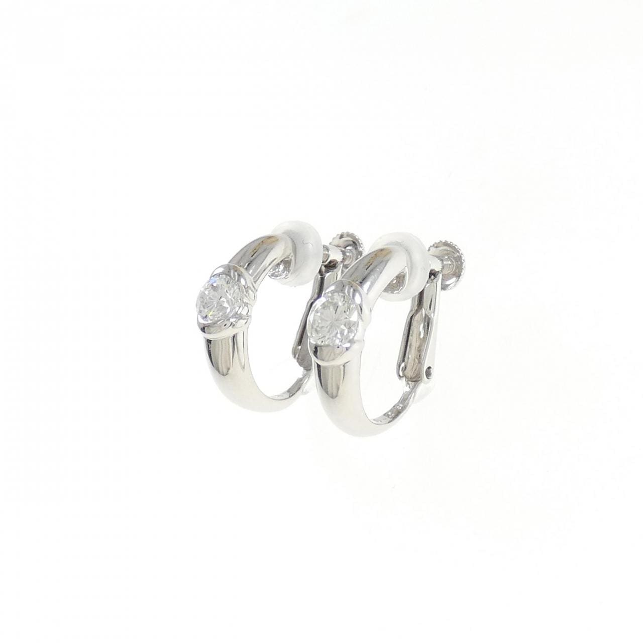 K14WG/PT Diamond earrings 0.54CT