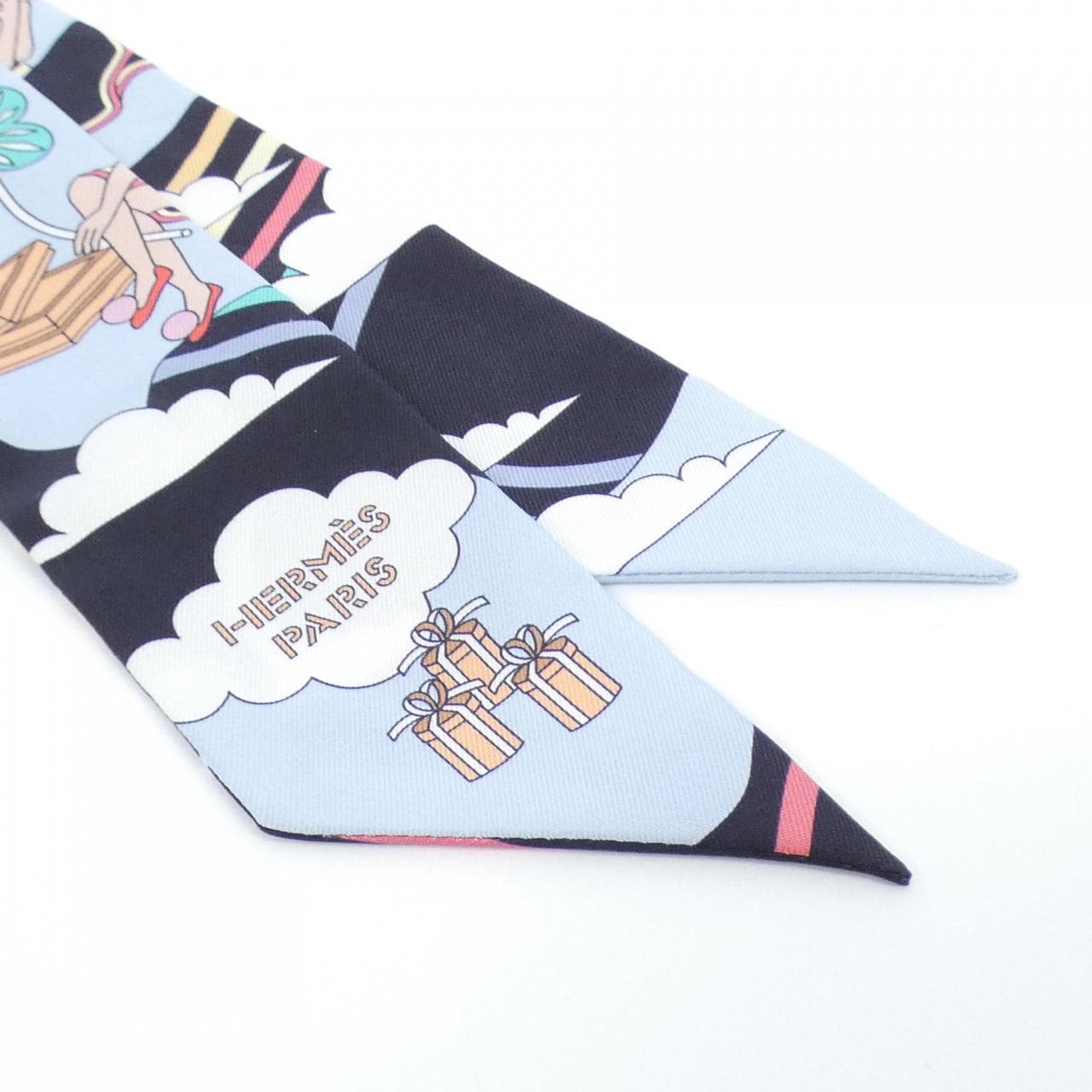 HERMES CARRES VOLANTS Twilly 063849S Scarf