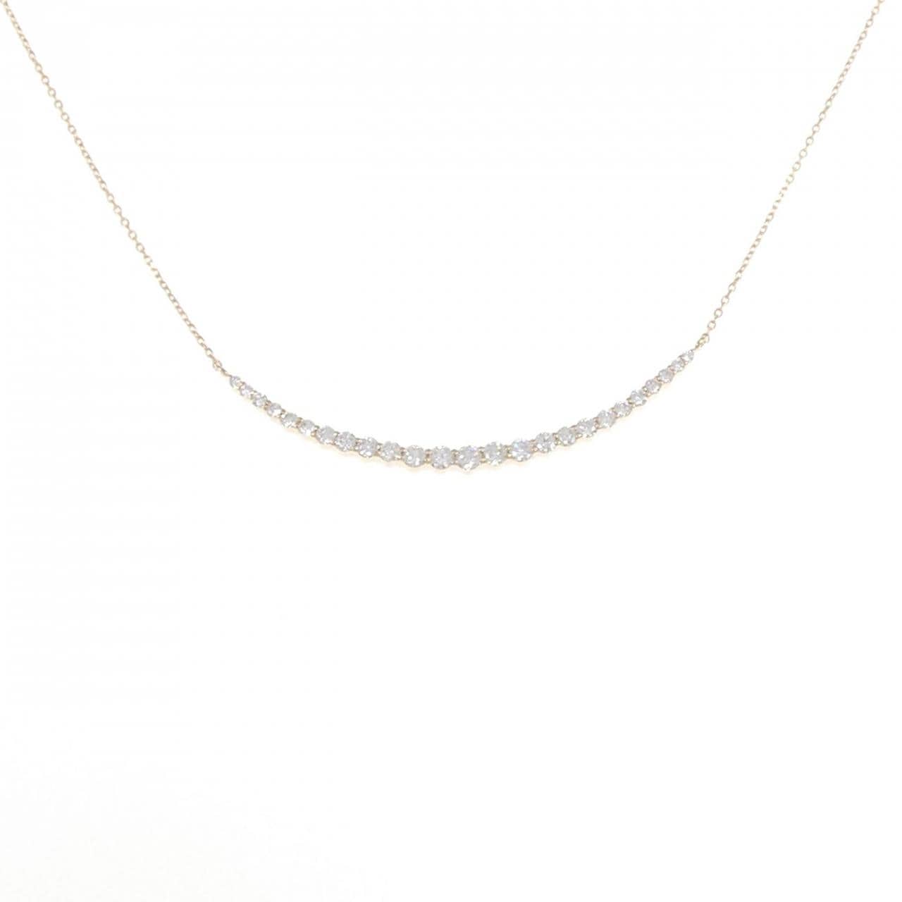 K18PG ダイヤモンド ネックレス 0.65CT