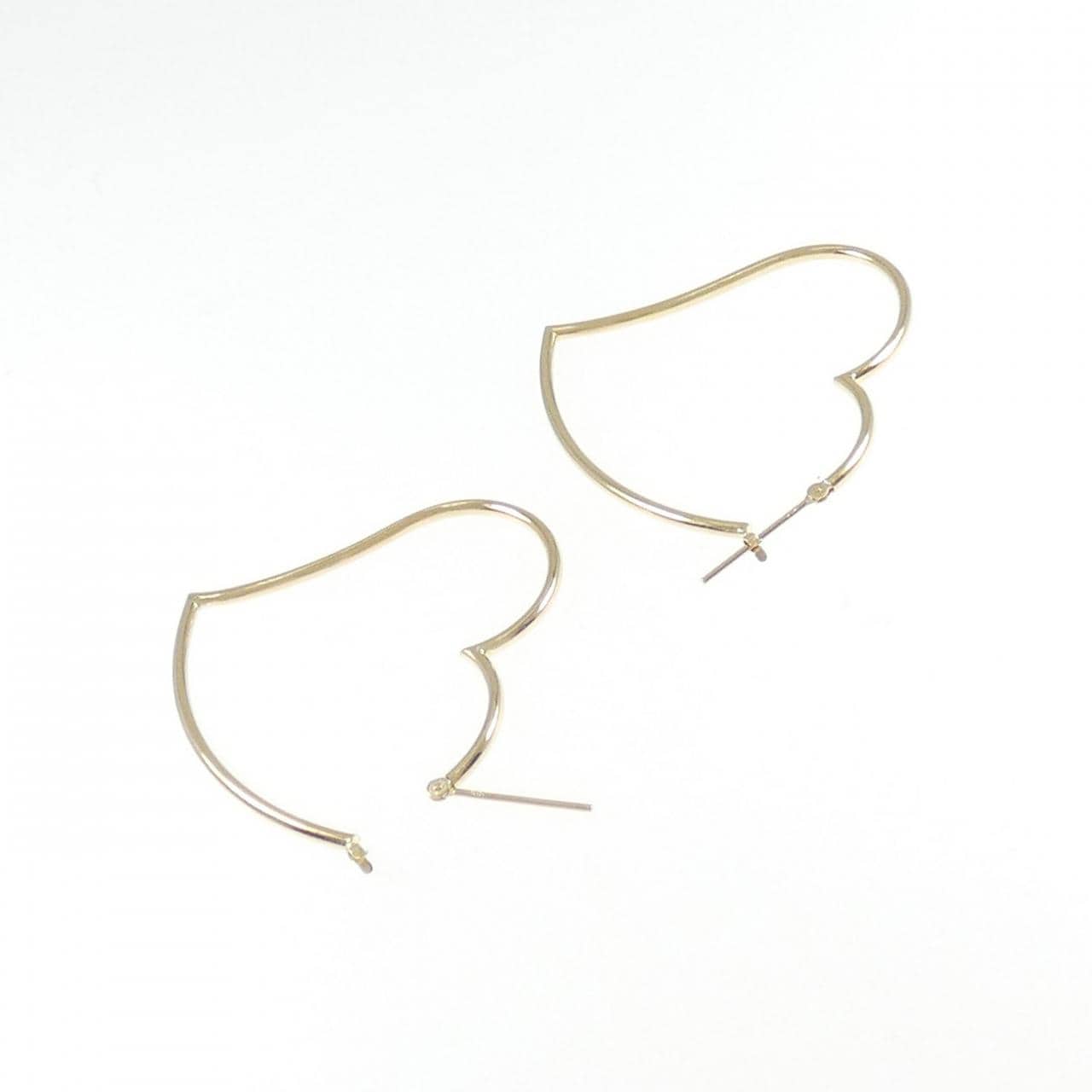 [BRAND NEW] K18YG heart earrings