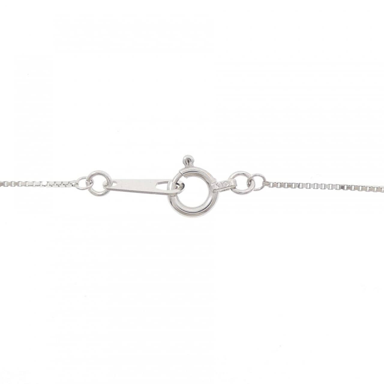 K10WG クロス ダイヤモンド ネックレス 0.03CT