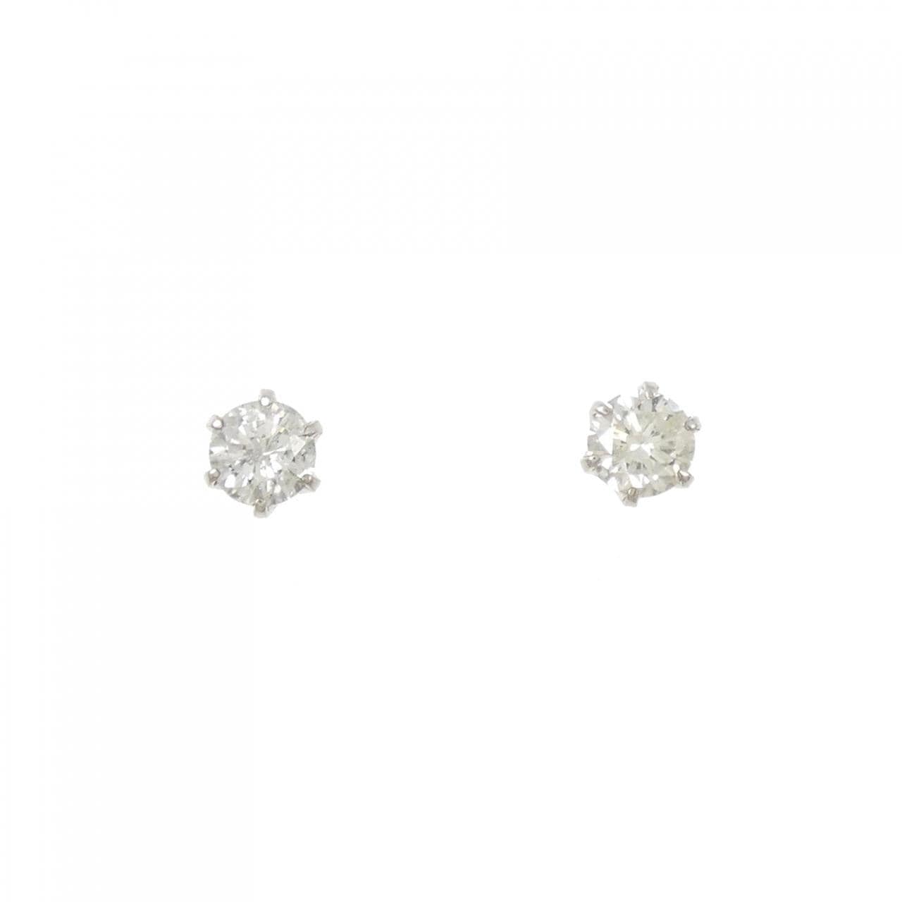 PT900 ソリティア ダイヤモンド ピアス 0.54CT