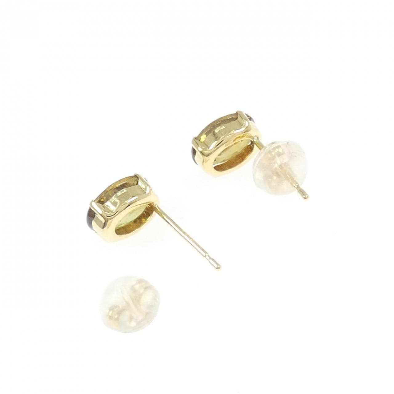 K18YG Garnet Earrings 1.80CT