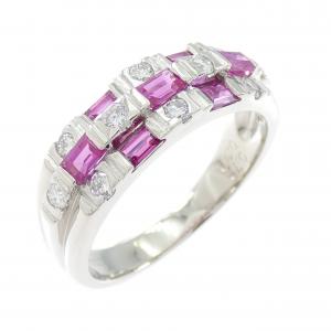 PT900 ルビー リング 0.72CT