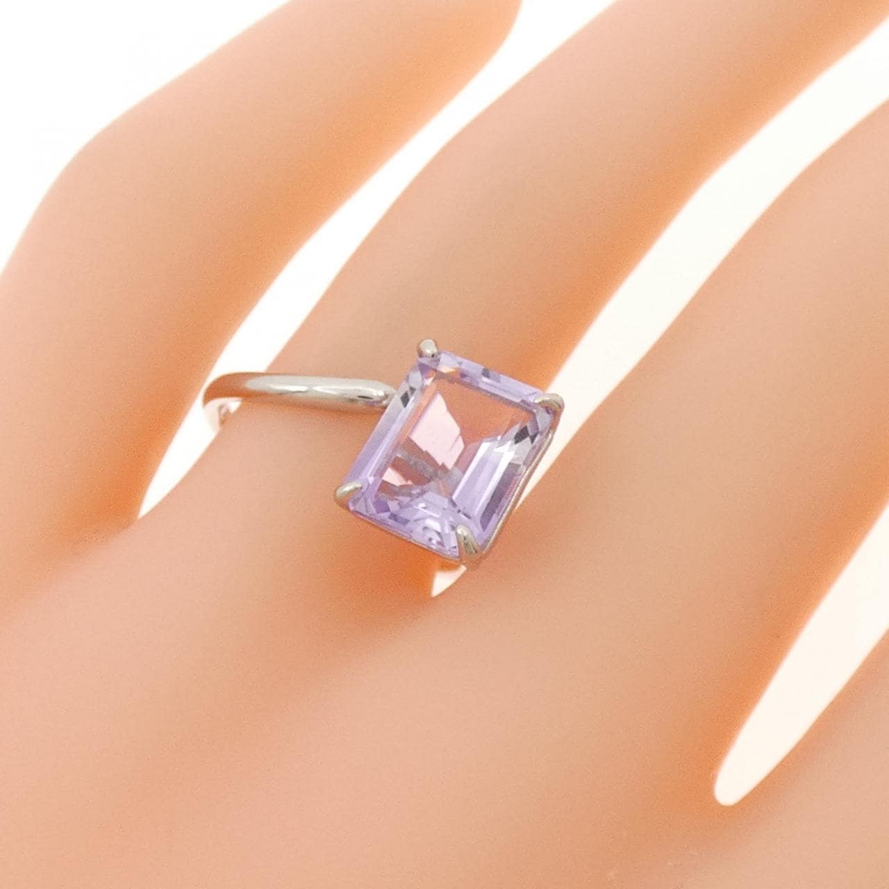 PT950 アメジスト リング 2.82CT