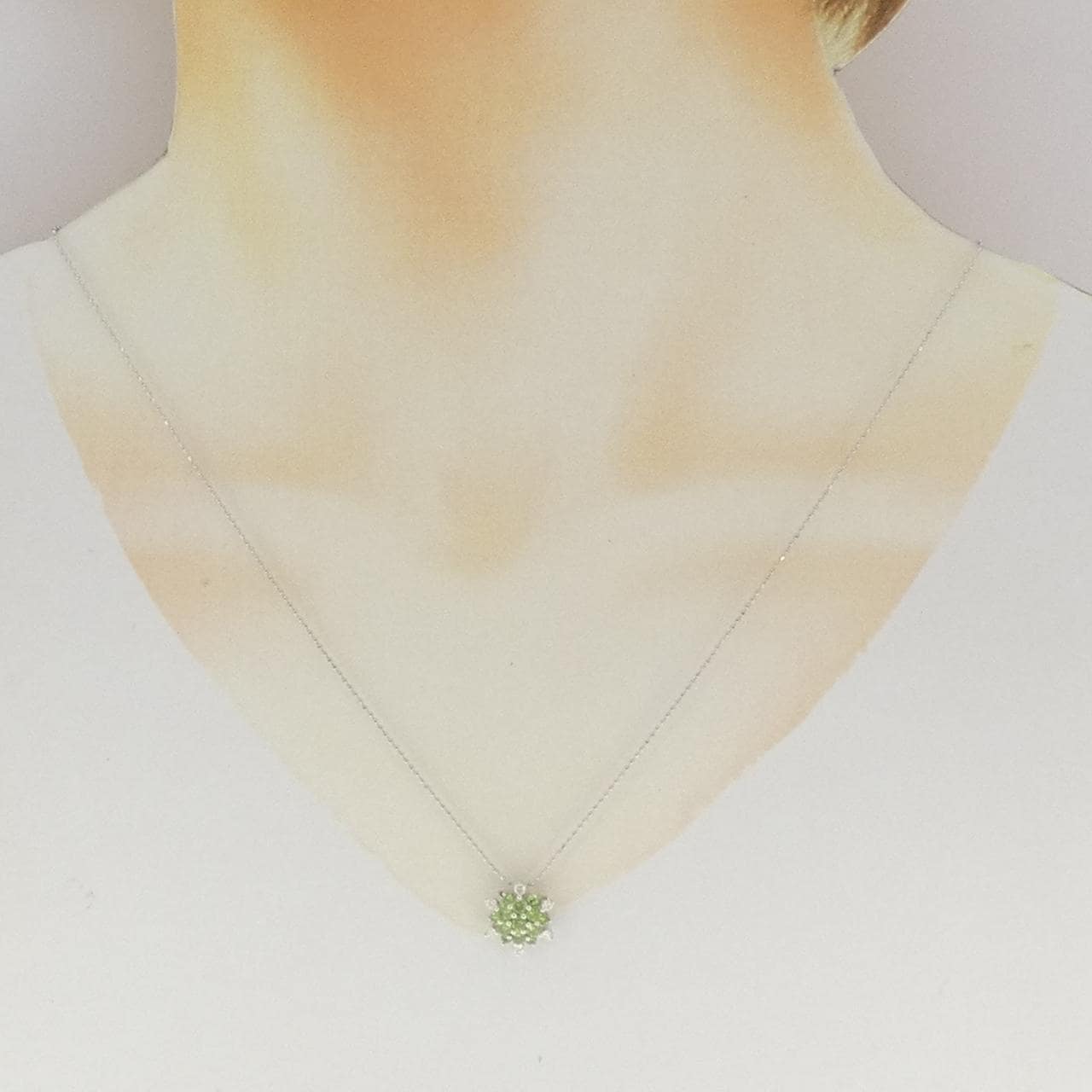 K18WG デマントイドガーネット ネックレス 0.73CT