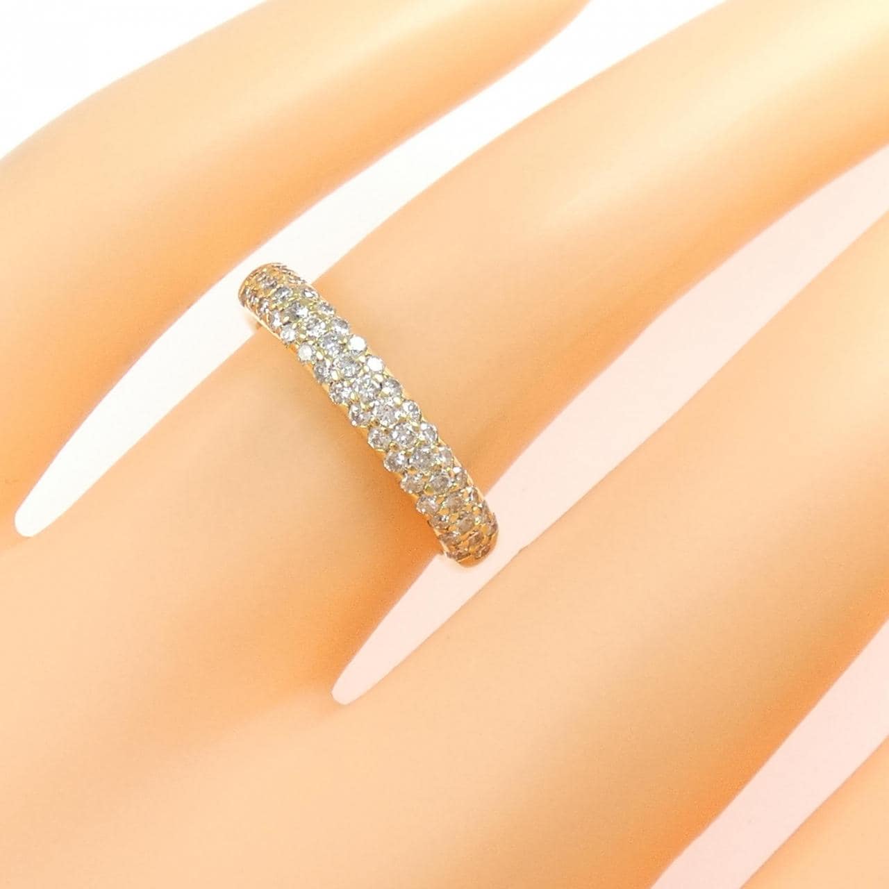 K18YG パヴェ ダイヤモンド リング 0.40CT