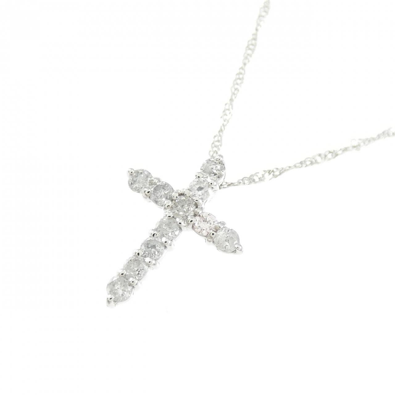 PT900/PT850 クロス ダイヤモンド ネックレス 0.2CT
