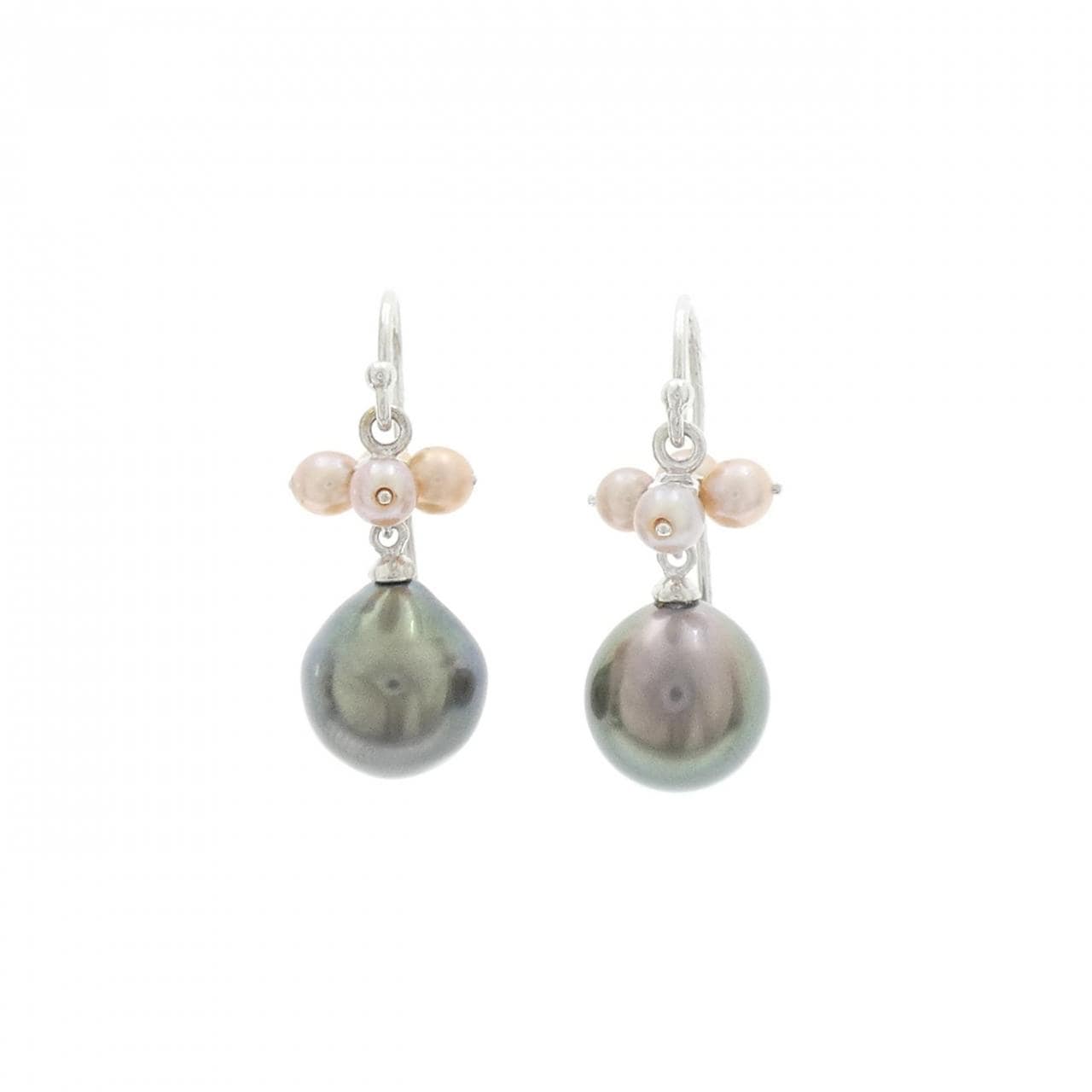 ペルリータ･ミキモト 黒蝶パール ピアス 8.5mm