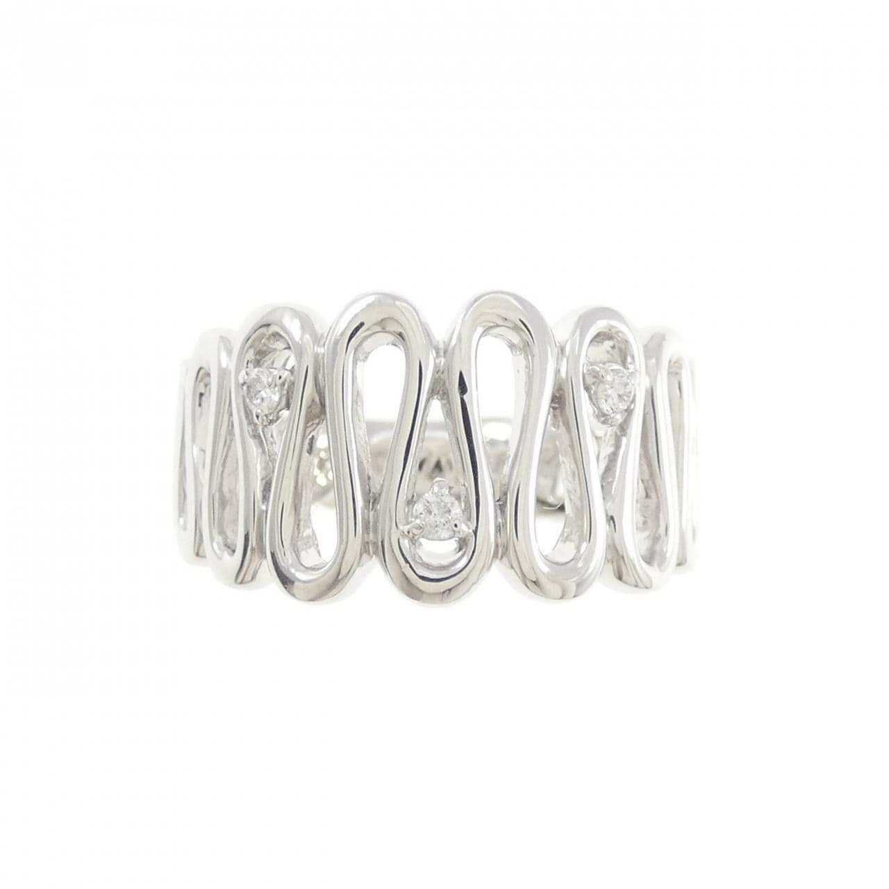 K18WG ダイヤモンド リング 0.05CT