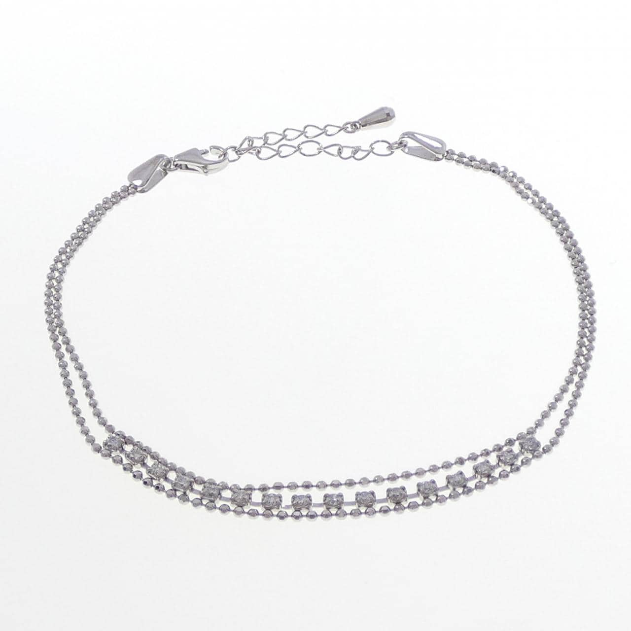 K18WG ダイヤモンド ブレスレット 0.30CT