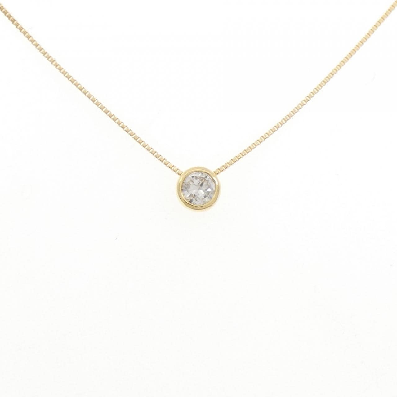 K18YG ソリティア ダイヤモンド ネックレス 0.210CT