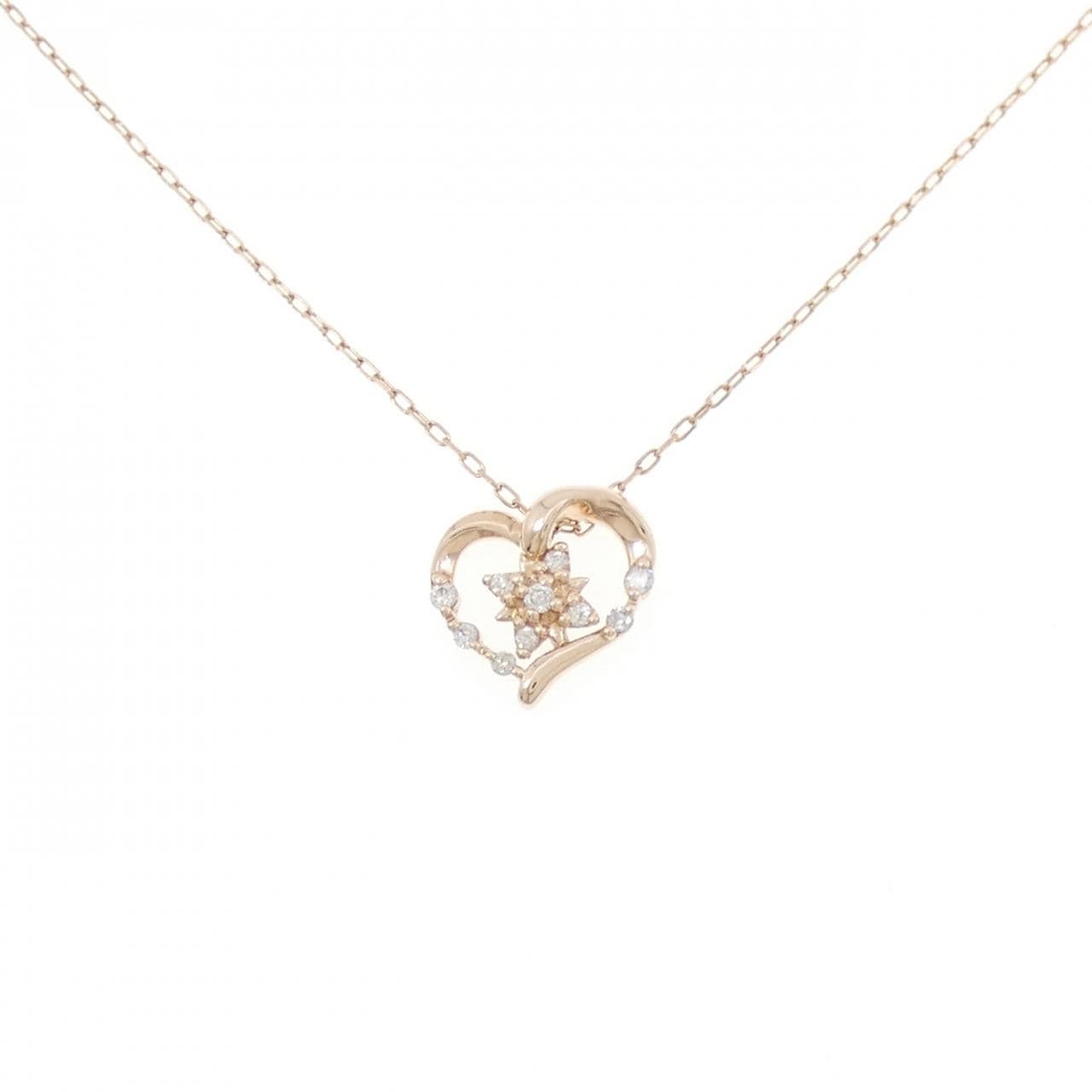 4゜C ハート ダイヤモンド ネックレス