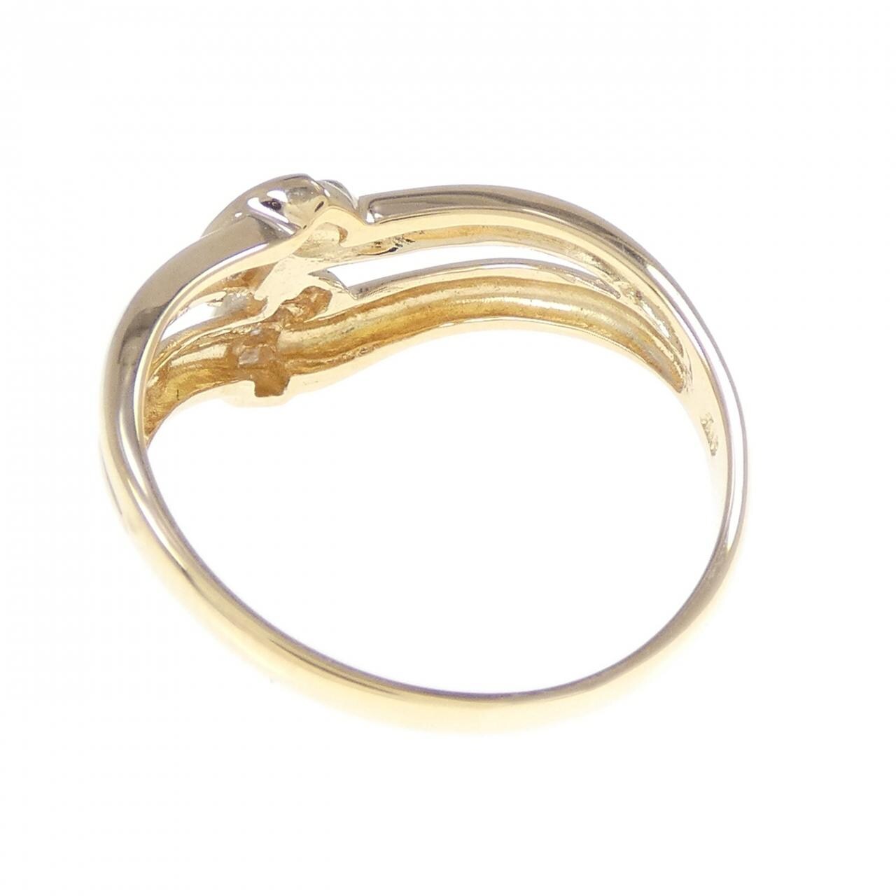 K18YG ダイヤモンド リング 0.12CT